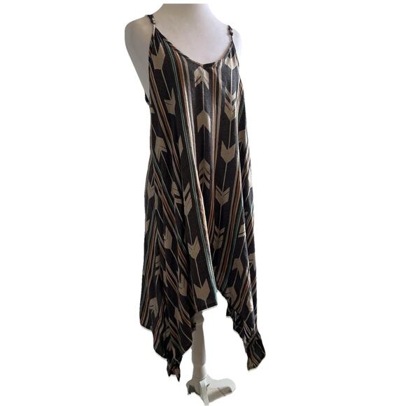 Y2K BILLABONG Dress Womens Arrow Tribal Aztec Tunic Beach Boho Fairy Festival - Picture 9 of 14